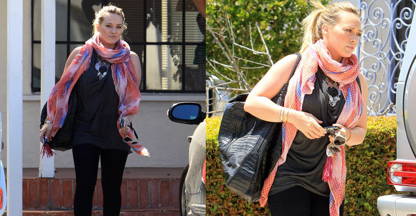 Get Hilary Duff's Kelly Wearstler Checked Cashmere and Silk Blend
